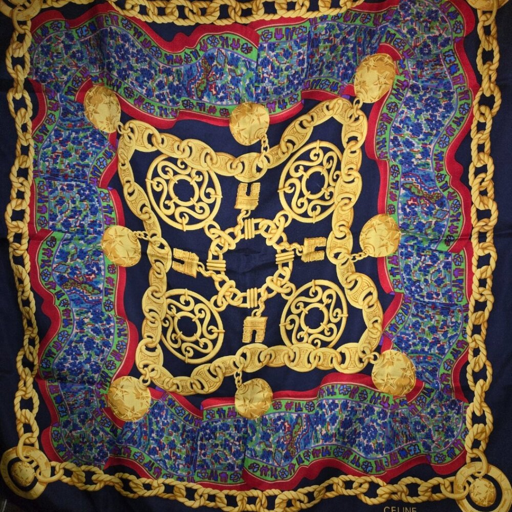 EUC Authentic Celine Silk Scarf